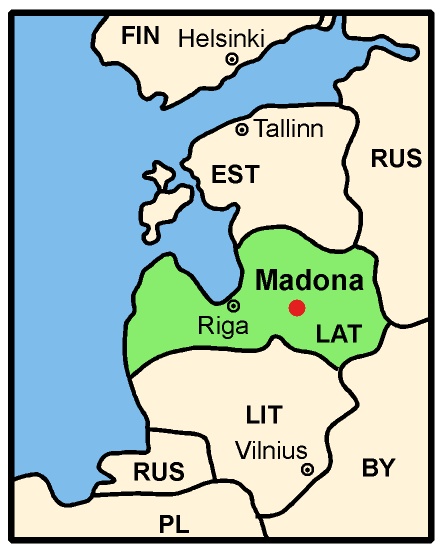 Map Latvia EFOL 2021